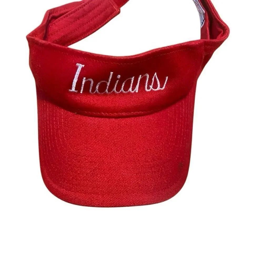 Otto100% cotton Indians visor red white adjustable